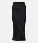 Юбка миди из джерси Rick Owens, черный - фото