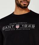 Графический свитер Regular fit Gant, черный - фото 4