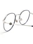 Moncler Eyewear очки в круглой оправе с логотипом, синий - фото 3