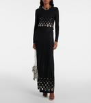 Юбка макси с декором Rabanne, черный - фото 2