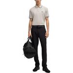 Поло с полосатым воротником HUGO BOSS, серый - фото 3