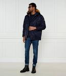 Куртка Guess Jeans Regular Fit с меховым капюшоном, синий - фото 2