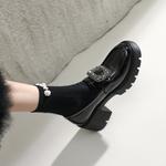 Лоферы женские 6,5 см FMM, черный замш - фото 5