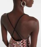 Длинное платье Zig Zag из хлопковой смеси Missoni, Multicolor Red Blk Wht - фото 6