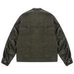 Кожаная куртка унисекс BJHG, темно-чернильный зеленый - фото 7