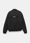 Куртка PULL&BEAR Bomber Jacket, Black - фото 8