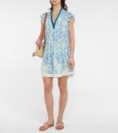 Мини-платье с принтом Саши Poupette St Barth, Blue Esterel - фото 2