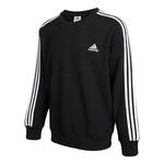 Рубашка Essentials французский трикотаж 3 полоски свитшот Adidas, черный - фото