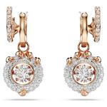 Серьги-Подвески «Дракон и Феникс» Swarovski - фото