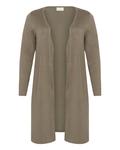Вязаный кардиган KAFFE CURVE KCfarsia, темно-бежевый - фото