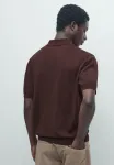 Рубашка поло Massimo Dutti, Bordeaux - фото 3