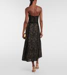 Кружевное платье миди castora без бретелек Costarellos, черный - фото 3