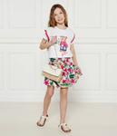 Футболка детская Guess с принтом, белый / розовый - фото 2