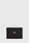 Кожаная визитница Essential Card Case Coach, черный - фото