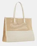 Сумка-тоут из бежевой рафии Tommy Hilfiger, бежевый - фото 2