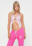 Топ Jaded London BUTTON HALTER TOP , Pink - фото 4