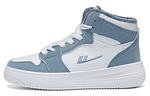 Кроссовки WARRIOR Skateboarding Shoes Unisex High-top White/Blue, белый/синий - фото