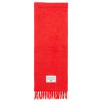 Шарф с бахромой Acne Studios, красный - фото