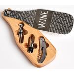 Открывалка для винных бутылок Zeller, 4 части Zeller Present, Holzfarben/schwarz - фото