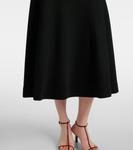 Платье миди из ребристой ткани Jil Sander, черный - фото 5