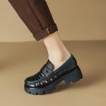 Оксман Женские Лоферы Черный/Бежевый - фото 6