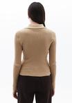 Топ с длинными рукавами OXXO, бежевый - фото 3