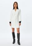 Платье-рубашка Koton, молочный - фото