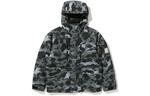 Пальто свободного кроя BAPE Grid Camo Fish Tail A Bathing Ape, черный - фото 2