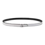 LOUIS VUITTON Кожаный ремень Women's Silver/Black 1,5 см - фото 6