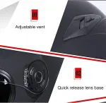 Мотоциклетный шлем с солнцезащитным козырьком, защитный шлем, открытый мотоциклетный шлем, классический полушлем с открытым лицом, одобрен DOT/ECE, размер D, L = 59-61 см AFAGUEEUPD, d - фото 5