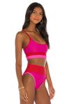 Топ бикини BEACH RIOT Eva, цвет Fuchsia Red & Neon Pink - фото 2