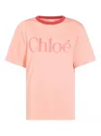 Футболка с логотипом CHLOÉ, розовый - фото