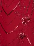 Papell Studio платье с бисерной сеткой Adrianna Papell, Cranberry - фото 7