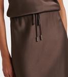 Атласное макси-платье Brunello Cucinelli, Cacao - фото 5