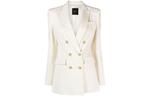 Глориозо Двубортный Блейзер PINKO, Цвет слоновой кости - фото 2