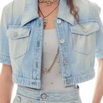 Джинсовая куртка женская синяя Chanel - фото 5