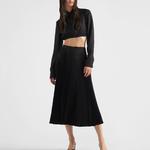 Женский укороченный топ PRADA, цвет Black - фото 3