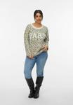 Джемпер Vero Moda Curve VMCTRES, Birch/Off-White - фото 2