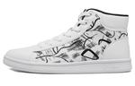 Кроссовки для скейтбординга женские высокие белые/черные Xtep - фото