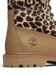 Премиальные кожаные леопардовые ботинки на шнуровке Timberland, Beige/Multi - фото 2