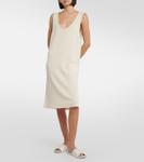 Шелковое платье миди Гарфилд The Row, экрю - фото 2