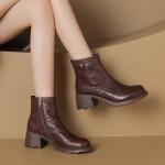 Ботильоны женские Zhr, коричневый - фото 8