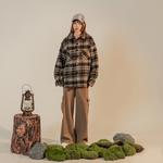 Вязаная куртка унисекс NBNO, черная клетка - фото 5