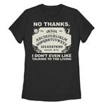 Футболка с рисунком «Нет, спасибо» для юниоров Ouija Licensed Character - фото