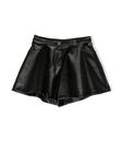 Шорты широкого кроя из искусственной кожи TWINSET Kids, черный - фото