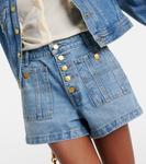 Джинсовые шорты с высокой посадкой Ulla Johnson, синий - фото 4