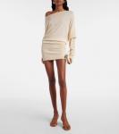 Реа драпированное мини-платье с одним плечом Aya Muse, Taupe - фото 2