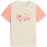 Футболка Puma Sandy Adventures Tee Ps, бежевая, детская - фото 5