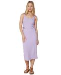 Детское платье-миди Surf Stoked с драпировкой Roxy, Lilac Breeze Solid - фото