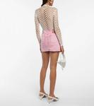 Джинсовая мини-юбка с поясом Y/PROJECT, розовый - фото 3